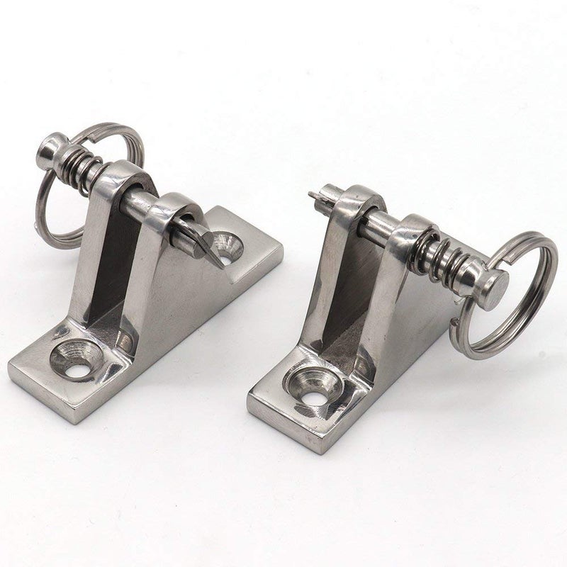 VTurboWay 2 Pack Bimini Top Deck Hinge with Removable Pins, 316 Stainless Steel - Image 5